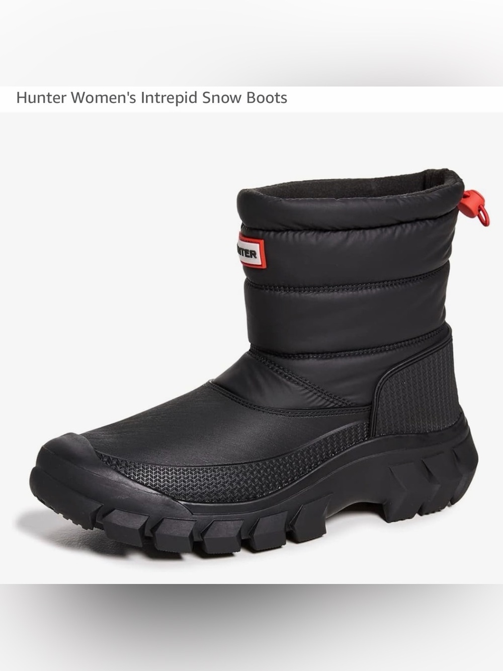 NWT Hunter Women's Intrepid Short Snow Boot
Black/Red, Size US 7 - Picture 2 of 15